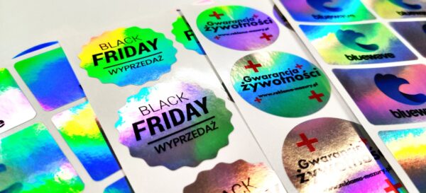 Naklejki holograficzne z laminatem